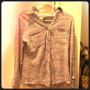 Purple and white sweater